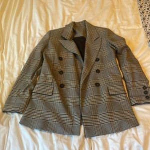 free people plaid blazer